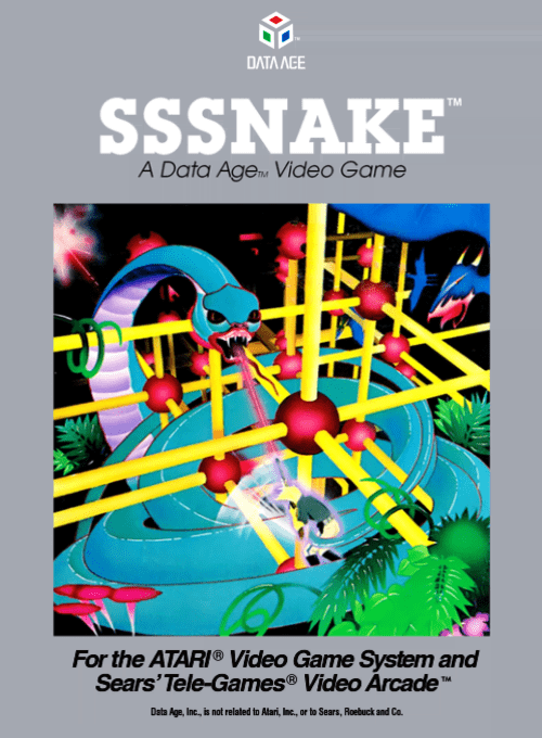 Sssnake box art for Atari 2600